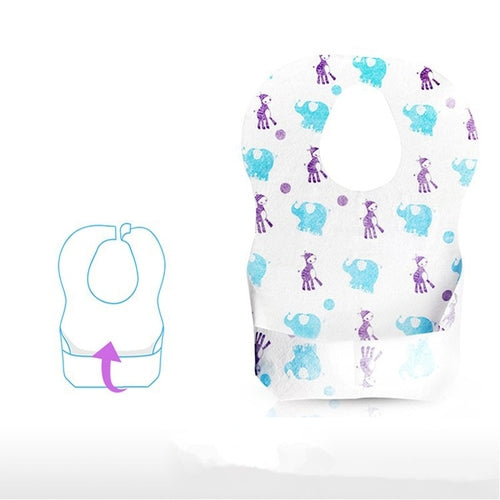 10pcs Disposable Cute Baby Bibs Cartoon