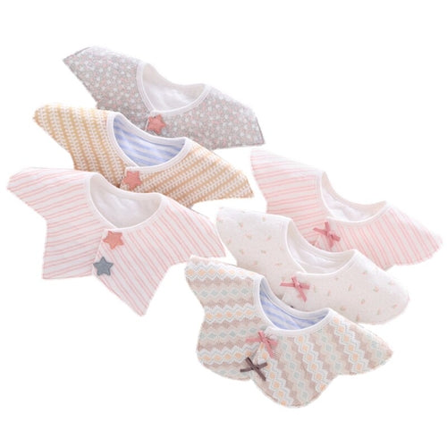 Baby Bibs Cotton Flower Waterproof Cloth Bibs