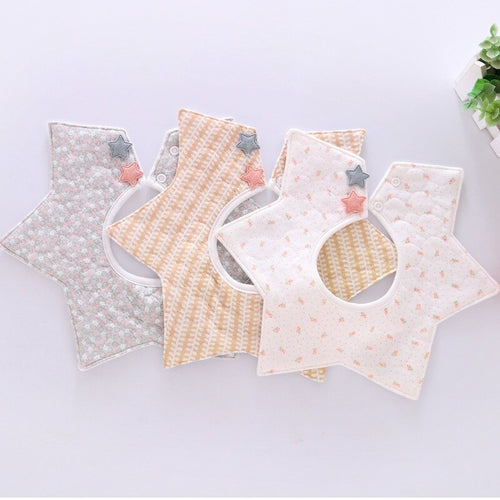 Baby Bibs Cotton Flower Waterproof Cloth Bibs