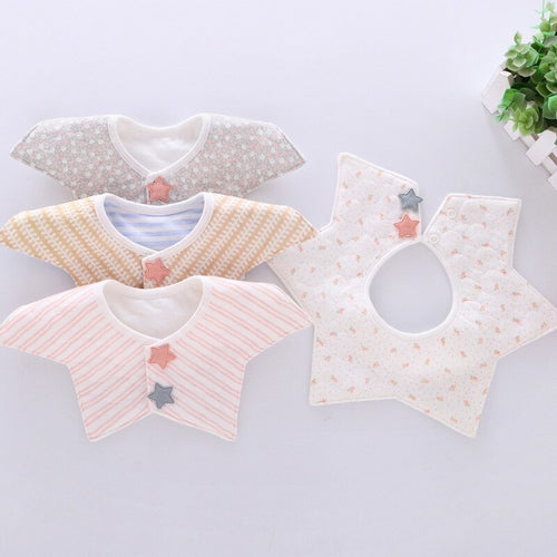 Baby Bibs Cotton Flower Waterproof Cloth Bibs