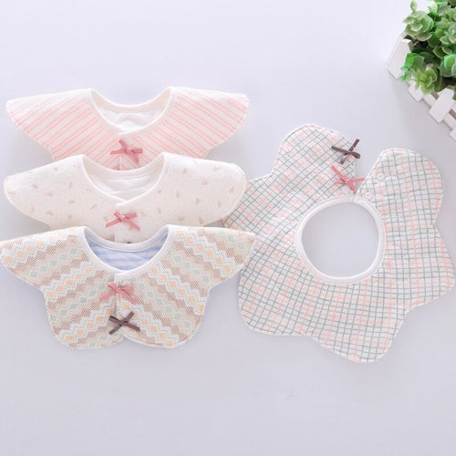 Baby Bibs Cotton Flower Waterproof Cloth Bibs