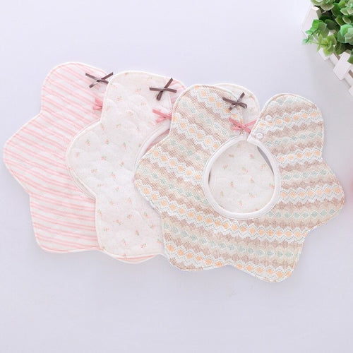 Baby Bibs Cotton Flower Waterproof Cloth Bibs