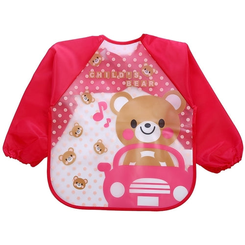 Cute Baby Bibs Waterproof Long Sleeve Apron