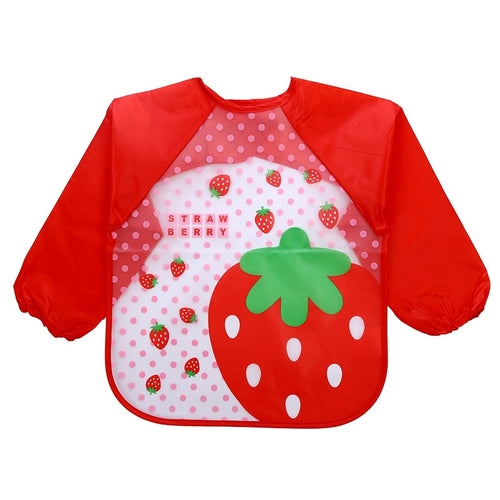 Cute Baby Bibs Waterproof Long Sleeve Apron