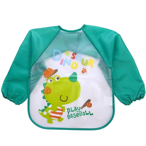Cute Baby Bibs Waterproof Long Sleeve Apron